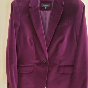 Talbots Deep Purple Velvet Blazer